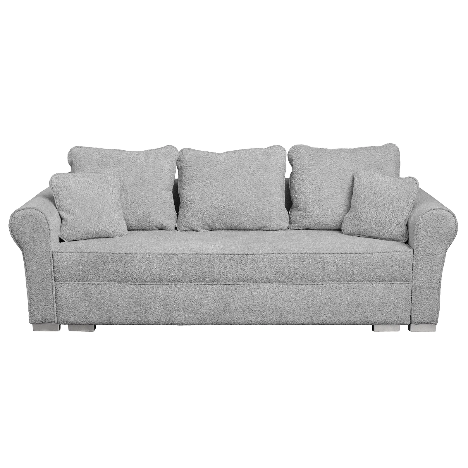 Canapea extensibila SAR235N, 3 locuri, cu lada depozitare, gri inchis, 235x90x75 cm