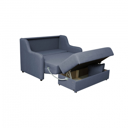 Canapea GALA extensibila, 2 locuri, cu arcuri si lada depozitare, 143x98x98 cm - ExpoMob [2]