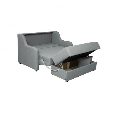 Canapea GALA extensibila, 2 locuri, cu arcuri si lada depozitare, 143x98x98 cm - ExpoMob [2]
