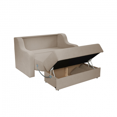 Promo - Canapea GINA II extensibila, 2 locuri, cu arcuri si lada depozitare, 155x100x95 cm