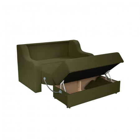 Canapea GINA II extensibila, 2 locuri, cu arcuri si lada depozitare, 155x100x95 cm [2]