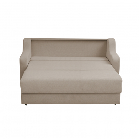 Colectia Gina - Canapea GINA XL II extensibila, 3 locuri, cu arcuri si lada depozitare, crem, 190x100x95 cm