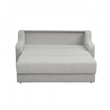 Canapea GINA XL II extensibila, 3 locuri, cu arcuri si lada depozitare, gri deschis, 190x100x95 cm [1]