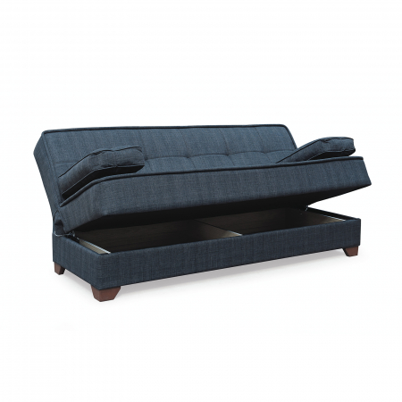 Canapea LEON II extensibila, 3 locuri, cu arcuri si lada depozitare, 190x82x88 cm - ExpoMob [2]