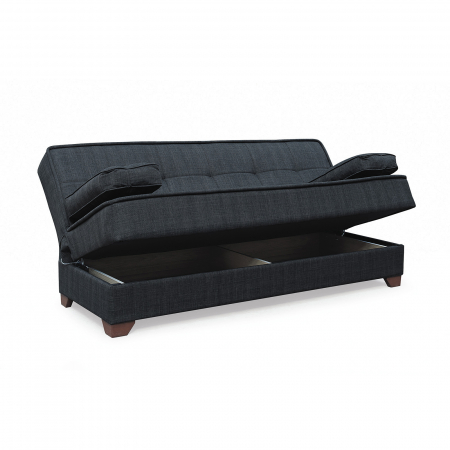 Canapea LEON II extensibila, 3 locuri, cu arcuri si lada depozitare, 190x82x88 cm - ExpoMob [2]