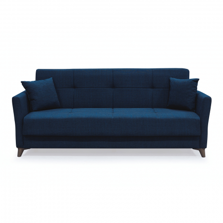 Canapele Extensibile - Canapea LOREN extensibila, 3 locuri, cu arcuri si lada depozitare, 203x85x85 cm - ExpoMob