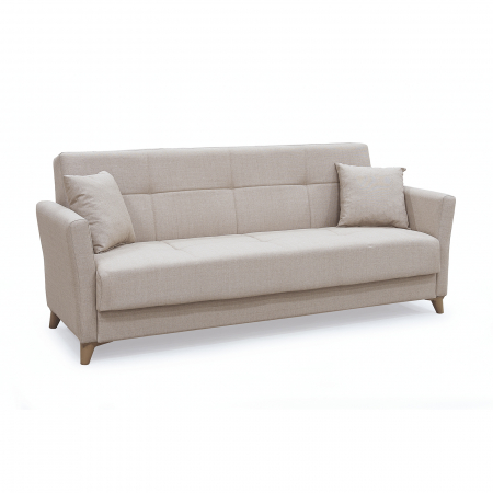 Canapea LOREN extensibila, 3 locuri, cu arcuri si lada depozitare, 203x85x85 cm - ExpoMob [1]