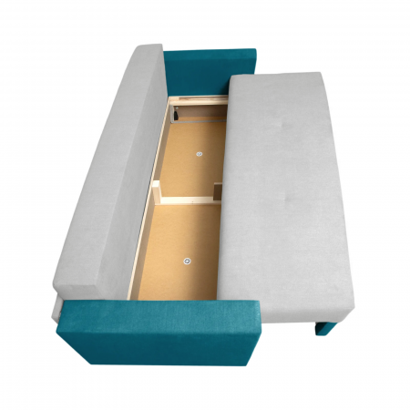 Canapea NICO 2 3L extensibila, 3 locuri, cu arcuri si lada depozitare, 220x90x75 cm - ExpoMob [2]