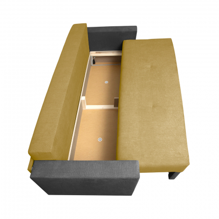 Canapele Clasice - Canapea NICO 2 3L extensibila, 3 locuri, cu arcuri si lada depozitare, 220x90x75 cm - ExpoMob