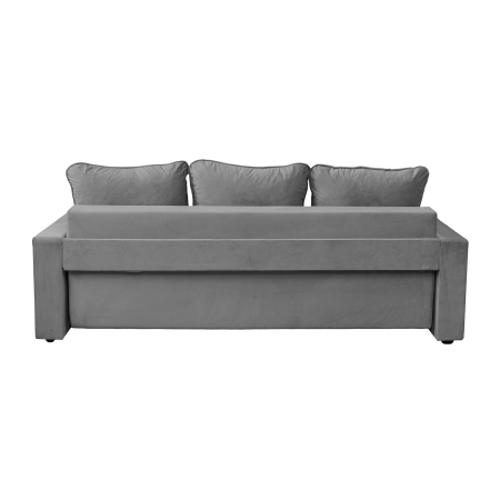 Canapea NICO II extensibila, 3 locuri, cu arcuri si lada depozitare, gri deschis, 220x85x75 cm [4]