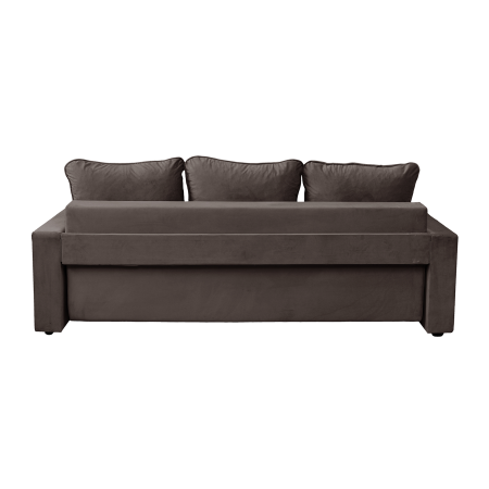 Canapea NICO II extensibila, 3 locuri, cu arcuri si lada depozitare, maro, 220x85x75 cm [4]