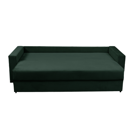 Canapea NICO II extensibila, 3 locuri, cu arcuri si lada depozitare, verde inchis, 220x85x75 cm [2]