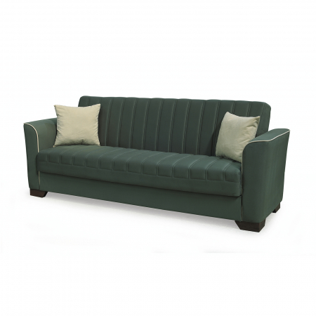 Canapea QUEEN extensibila, 3 locuri, cu arcuri si lada depozitare, 218x70x80 cm - ExpoMob [1]