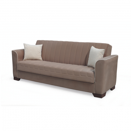 Canapea QUEEN extensibila, 3 locuri, cu arcuri si lada depozitare, 218x70x80 cm - ExpoMob [1]