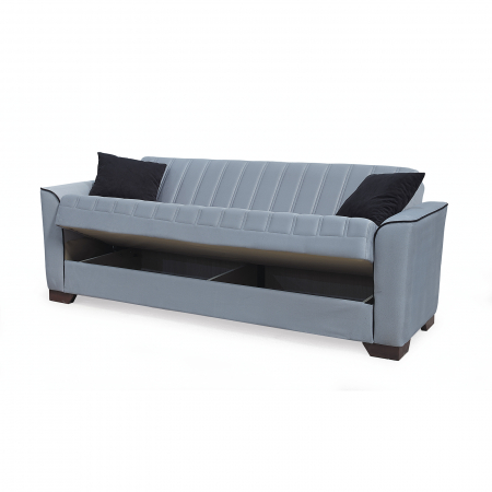 Canapea QUEEN extensibila, 3 locuri, cu arcuri si lada depozitare, 218x70x80 cm - ExpoMob [2]