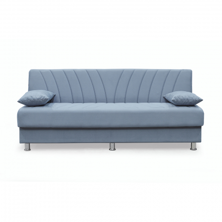 Canapea VALERIA extensibila, 3 locuri, cu arcuri si lada depozitare, gri, 190x82x83 cm