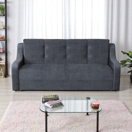 Canapea VALY II extensibila, 3 locuri, cu lada depozitare, albastru petrol, 215x90x95 cm [3]