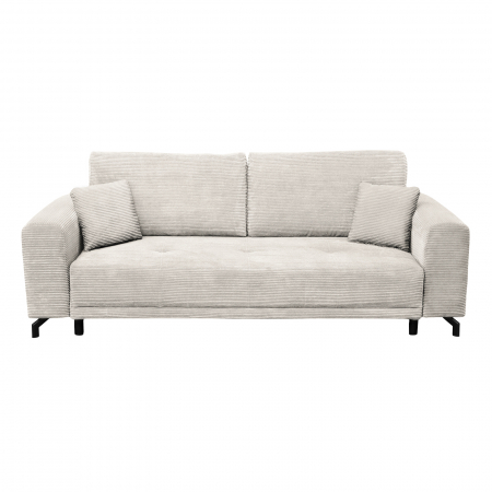 Canapea VEGA extensibila, 3 locuri, cu arcuri si lada depozitare, bej, 240x111x72 cm