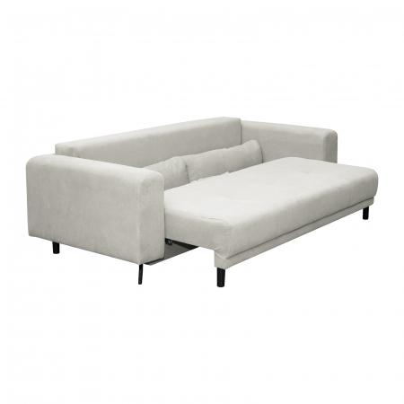 Canapele Extensibile - Canapea VEGA POINT extensibila, 3 locuri, cu arcuri si lada depozitare, gri, 237x110x73 cm - ExpoMob