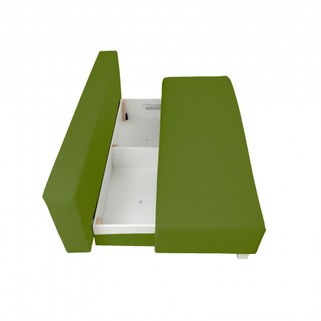 Canapea YASMIN II extensibila, 3 locuri, cu arcuri si lada depozitare, verde deschis, 190x100x90 cm [3]