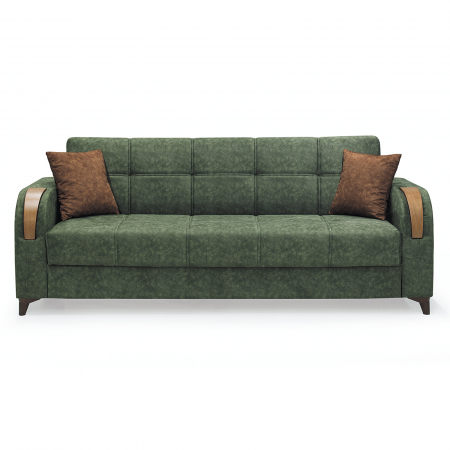 Canapele Moderne - Canapea ZETA extensibila, 3 locuri, cu arcuri si lada depozitare, 225x84x85 cm - ExpoMob