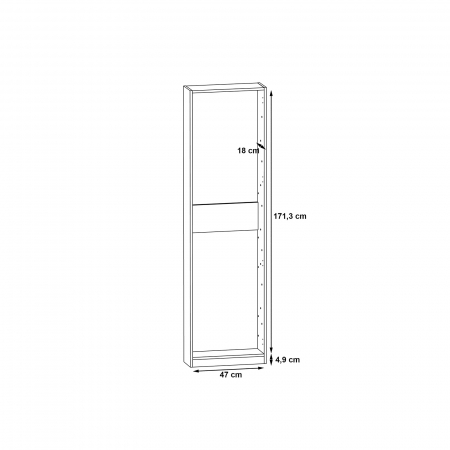 Pantofar CALMA, cu oglinda, 50x20x179,7 cm - ExpoMob [10]
