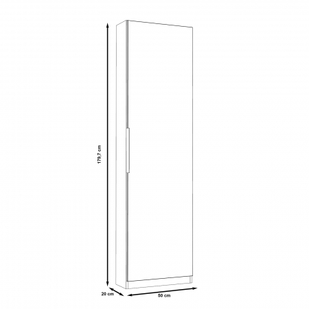 Pantofar CALMA, cu oglinda, 50x20x179,7 cm - ExpoMob [5]