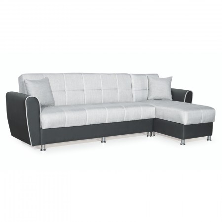 Coltare Clasice - Coltar ANGELA extensibil, cu lada depozitare, colt interschimbabil, 283x165x83 cm