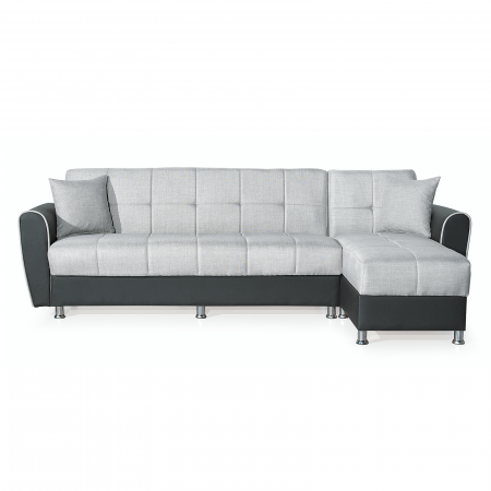 Coltare Clasice - Coltar ANGELA extensibil, cu lada depozitare, colt interschimbabil, 283x165x83 cm