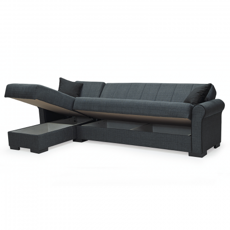 Coltare - Coltar BORD extensibil, cu lada depozitare, colt interschimbabil, 280x165x84 cm - ExpoMob