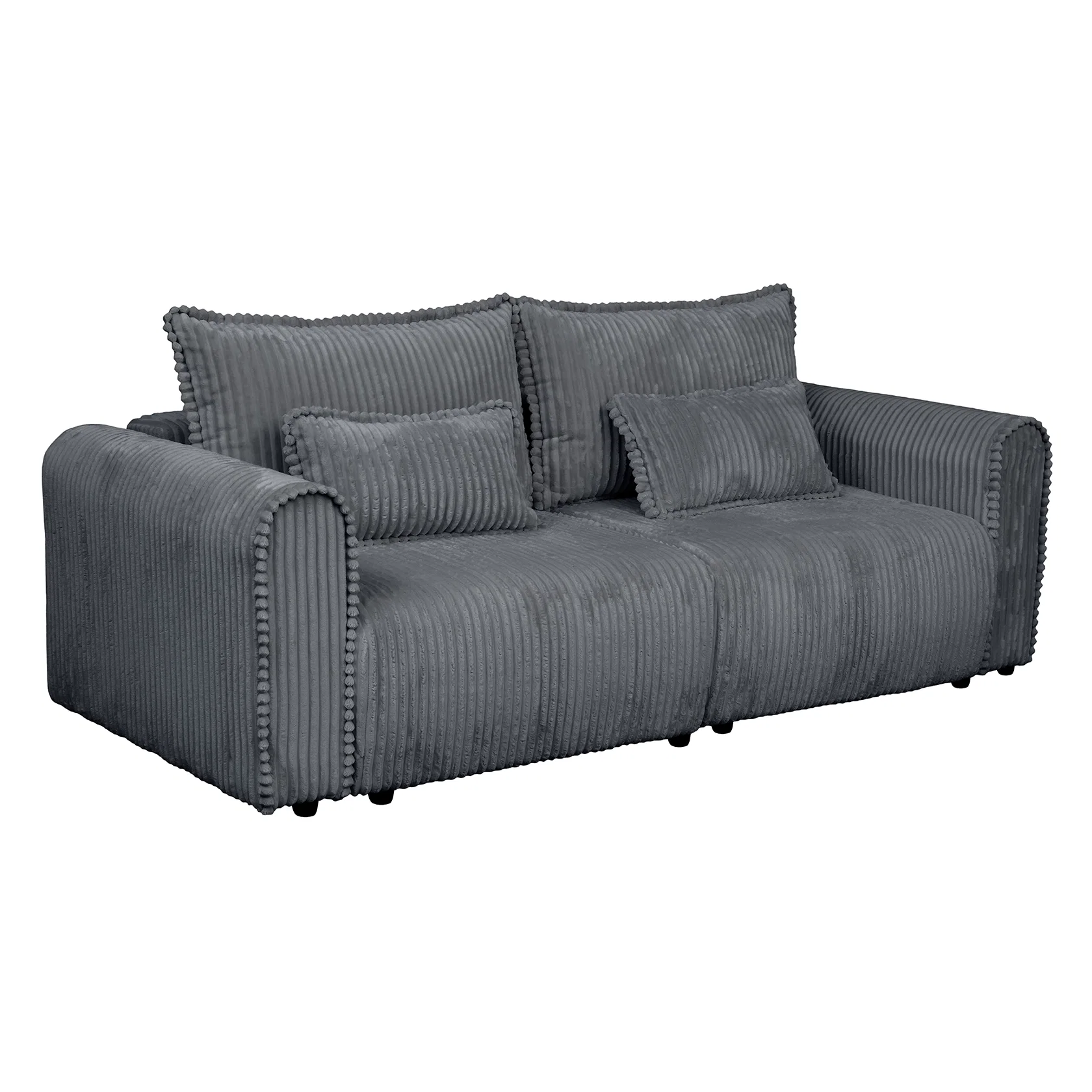 Coltar/Canapea extensibil BELLAGIO, cu arcuri si lada depozitare, colt interschimbabil, gri inchis, 250x125/165x95 cm [3]