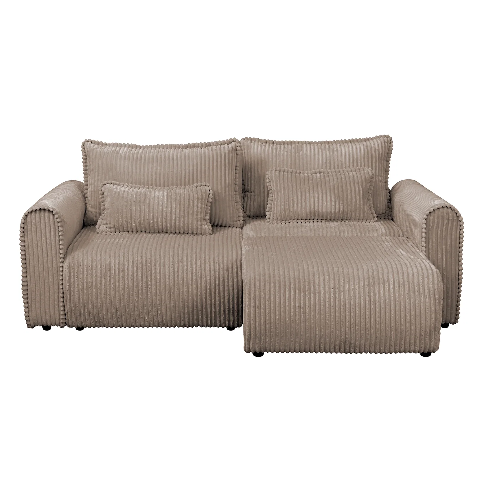 Coltar/Canapea extensibil BELLAGIO, cu arcuri si lada depozitare, colt interschimbabil, maro, 250x125/165x95 cm