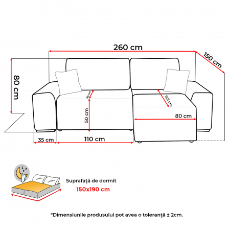 Coltare Moderne - Coltar/Canapea BEGA extensibil, cu arcuri si lada depozitare, colt interschimbabil, 240x153x80 cm - ExpoMob