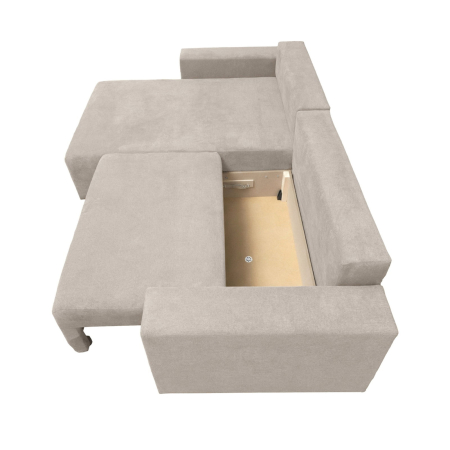 Coltar extensibil DALLAS ONE, cu lada depozitare, colt interschimbabil, bej, 258x173x90 cm [3]