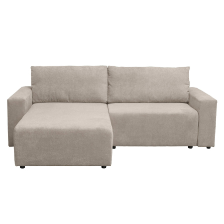 Coltar extensibil DALLAS ONE, cu lada depozitare, colt interschimbabil, bej, 258x173x90 cm