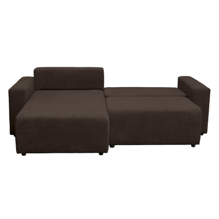 Coltar extensibil DALLAS ONE, cu lada depozitare, colt interschimbabil, maro, 258x173x90 cm [2]