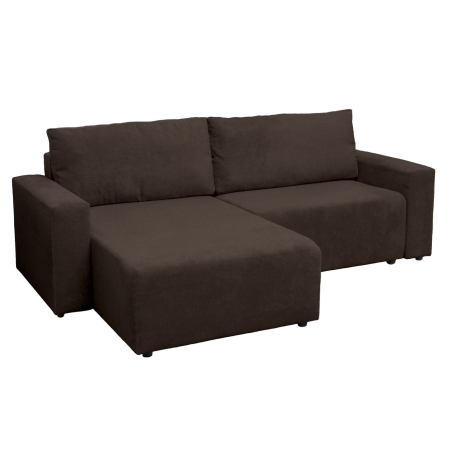 Coltar extensibil DALLAS ONE, cu lada depozitare, colt interschimbabil, maro, 258x173x90 cm [1]