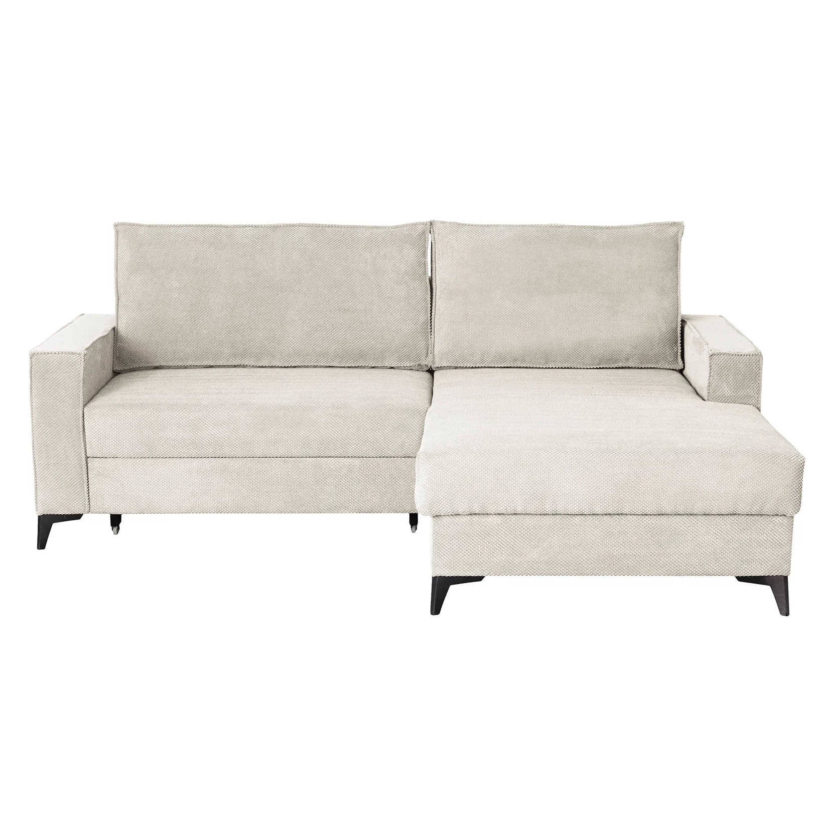 Coltare Extensibile - Coltar extensibil FREDERIC, cu arcuri si lada depozitare, colt dreapta, bej, 235x160x95 cm