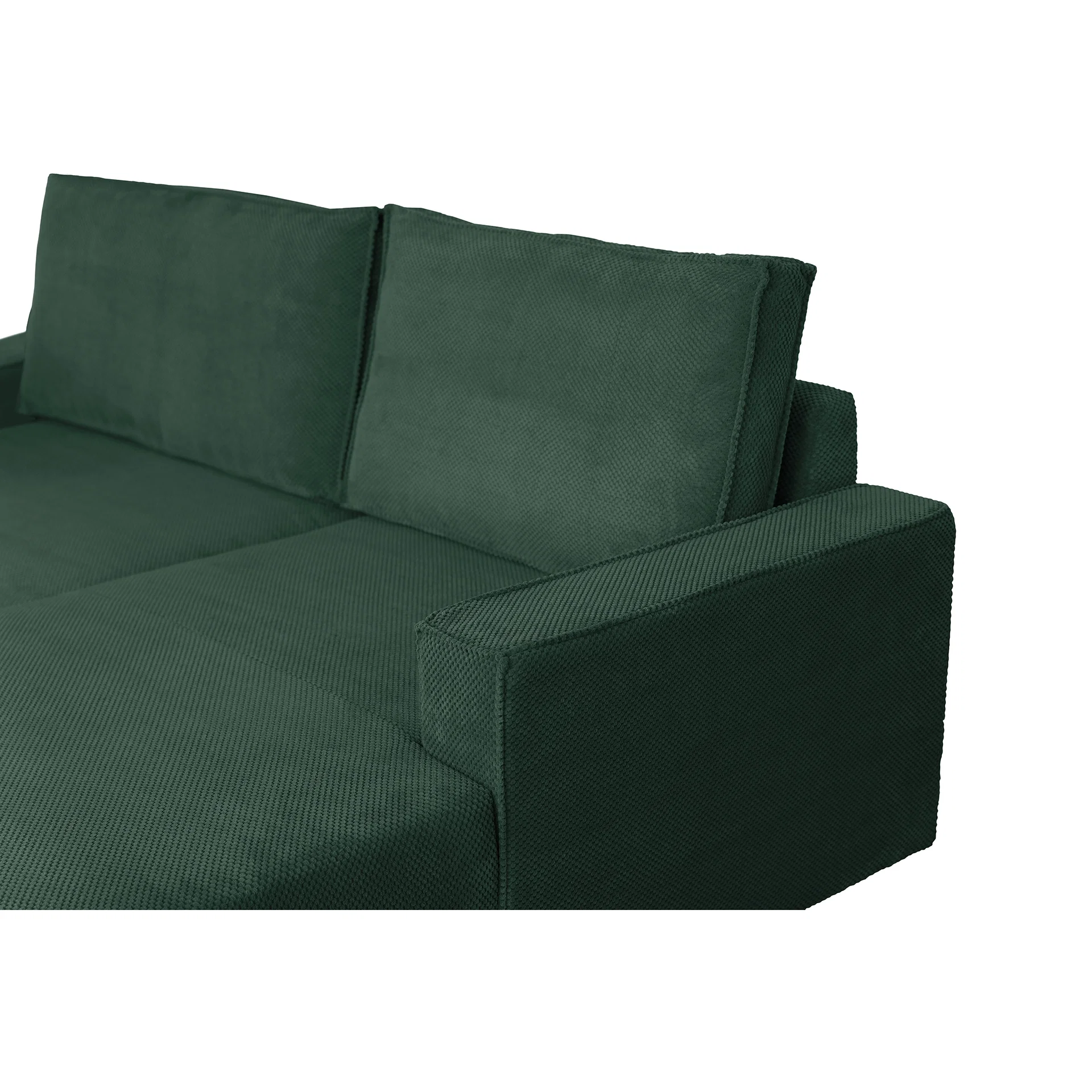 Coltar extensibil FREDERIC, cu arcuri si lada depozitare, colt dreapta, verde, 235x160x95 cm [5]