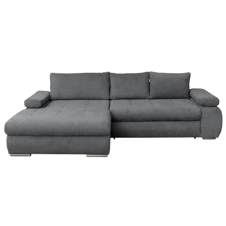 Coltare Moderne - Coltar extensibil INFINITY, cu arcuri si lada depozitare, colt stanga, gri, 295x177x90 cm