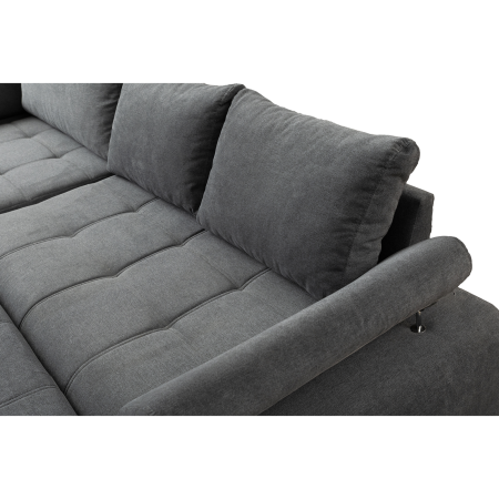 Coltar extensibil INFINITY, cu arcuri si lada depozitare, colt stanga, gri, 295x177x90 cm [5]