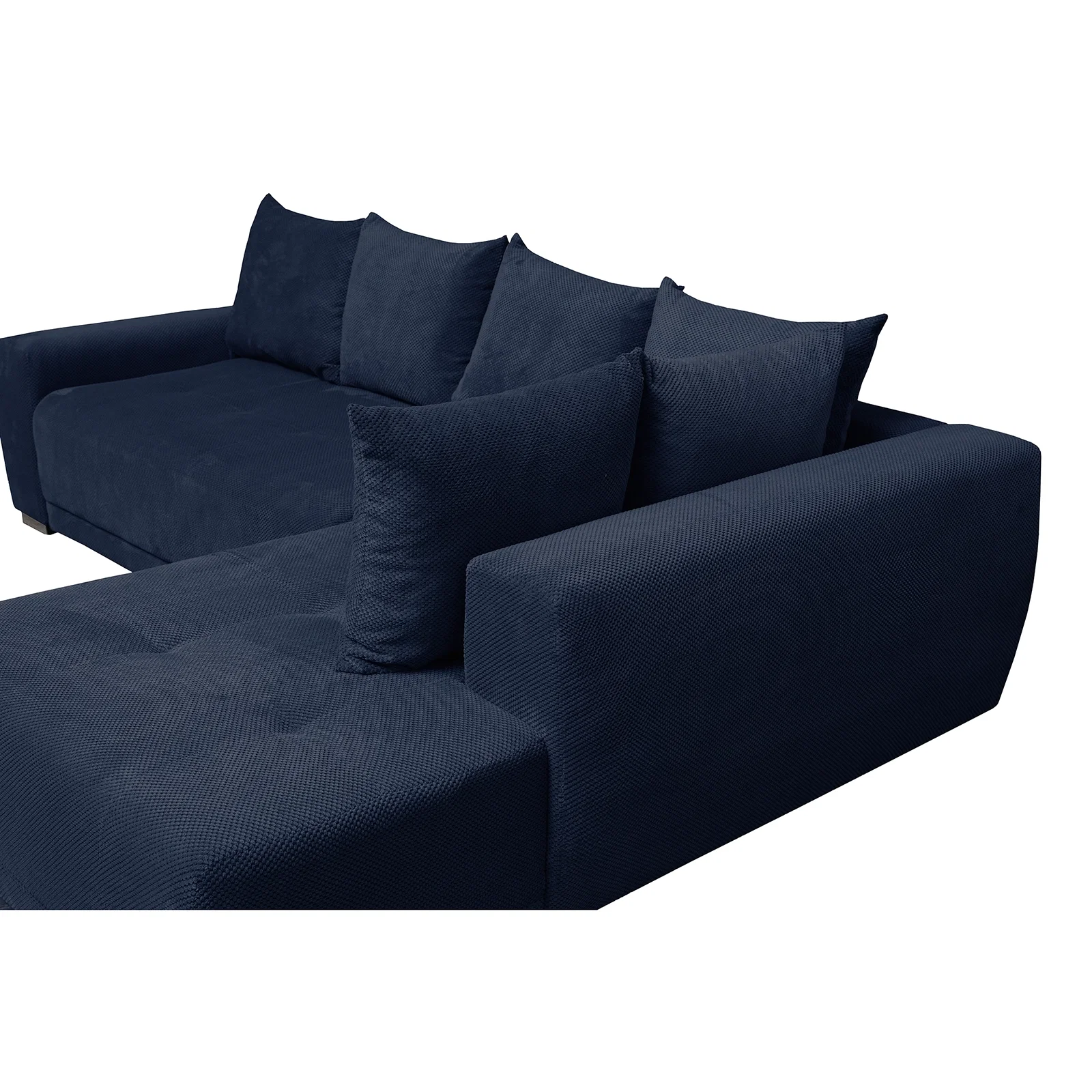 Coltar extensibil MARIBO LC, cu arcuri si lada depozitare, colt dreapta, albastru, 282x205x92 cm [4]
