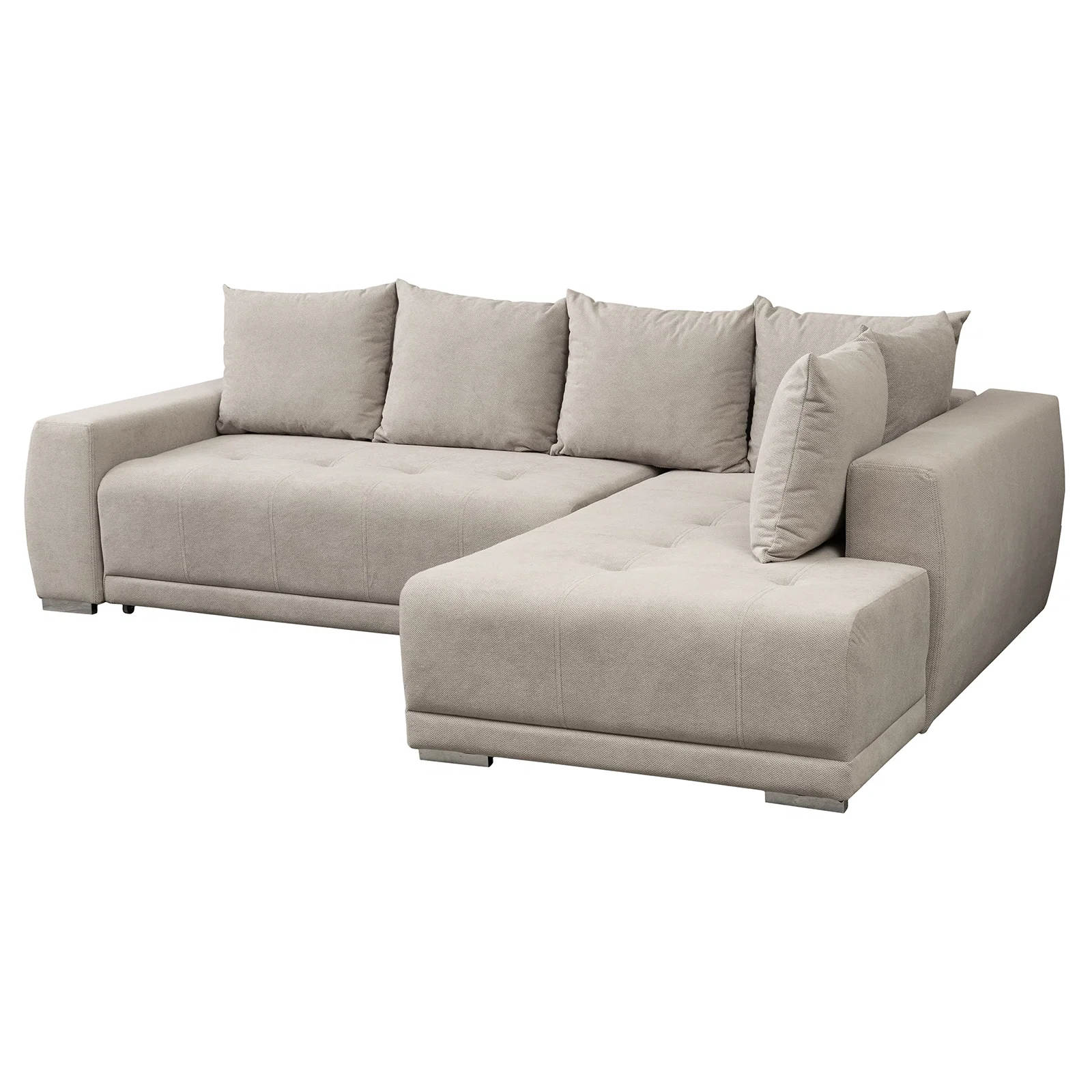 Coltar extensibil MARIBO LC, cu arcuri si lada depozitare, colt dreapta, bej, 282x205x92 cm [1]