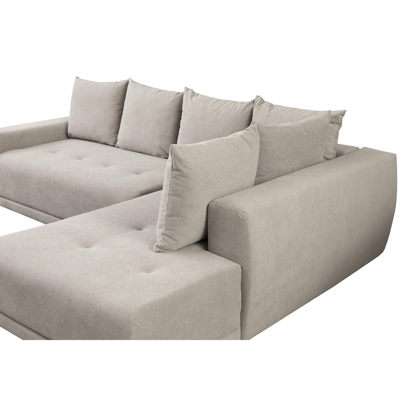 Coltar extensibil MARIBO LC, cu arcuri si lada depozitare, colt dreapta, bej, 282x205x92 cm [4]