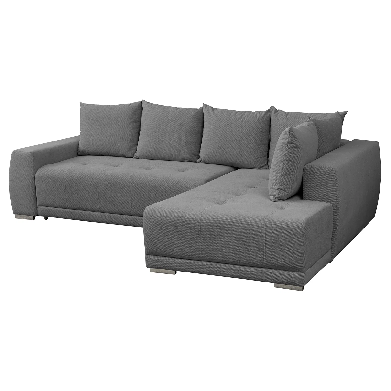 Coltar extensibil MARIBO LC, cu arcuri si lada depozitare, colt dreapta, gri, 282x205x92 cm [1]
