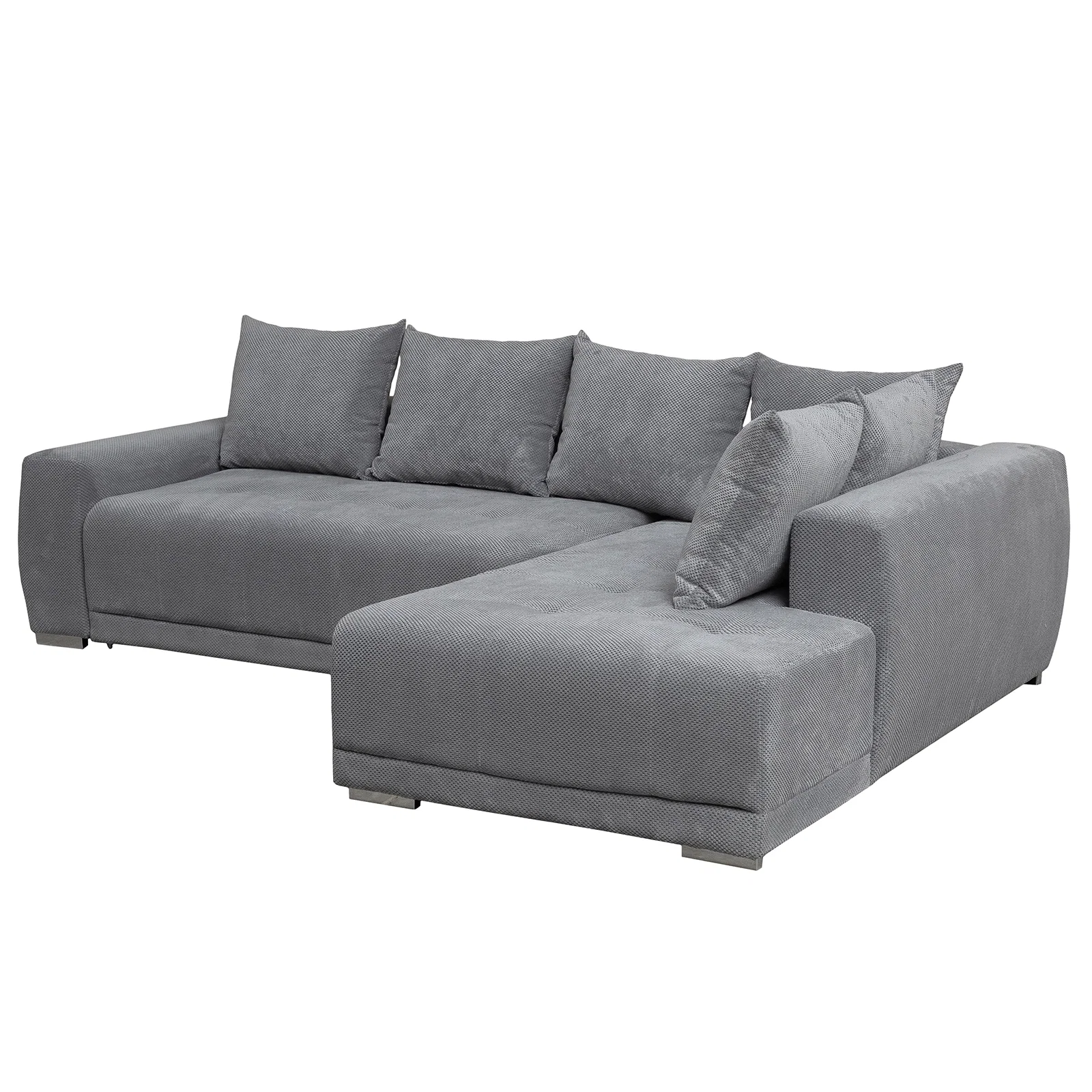 Coltar extensibil MARIBO LC, cu arcuri si lada depozitare, colt dreapta, gri, 282x205x92 cm [1]