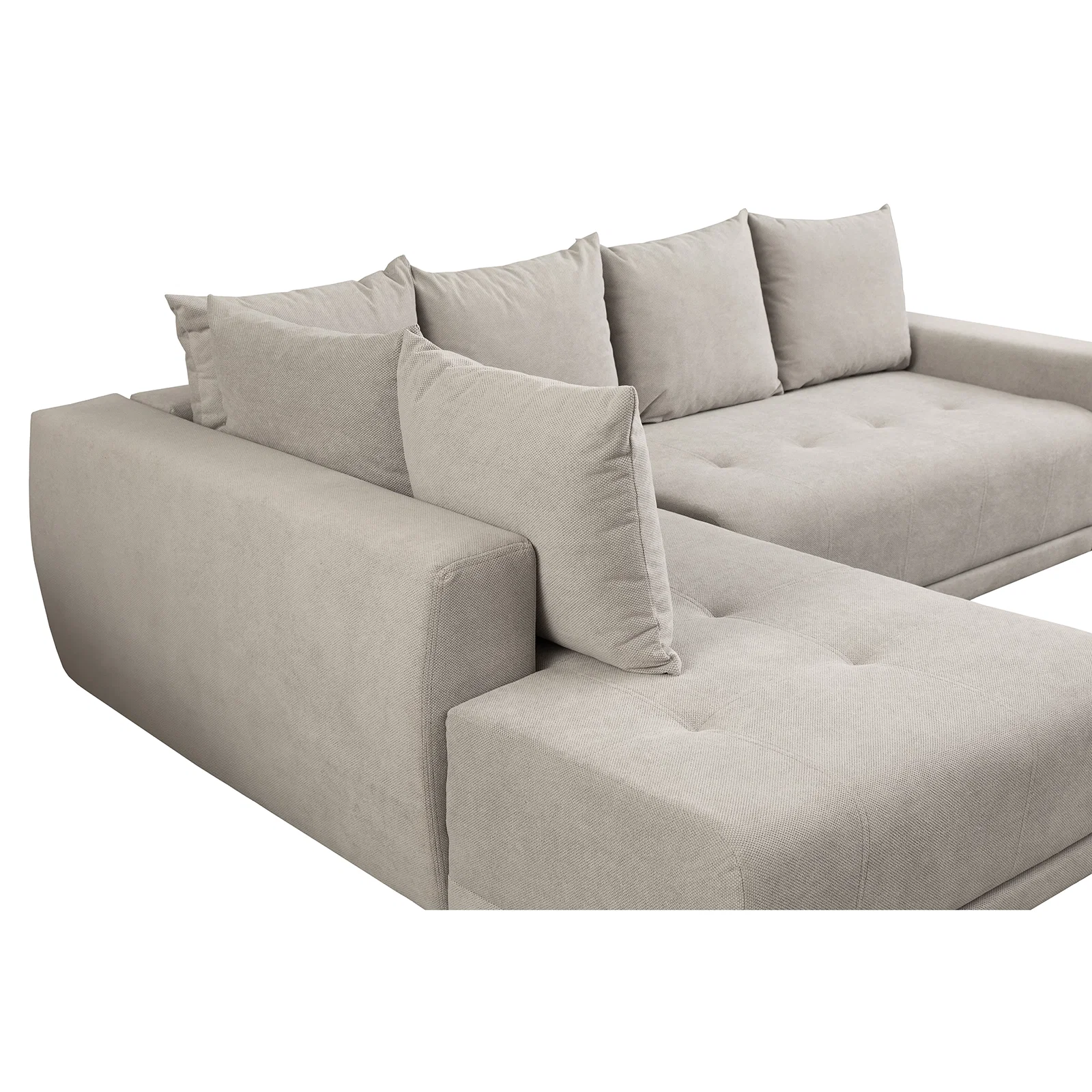 Coltar extensibil MARIBO LC, cu arcuri si lada depozitare, colt stanga, bej, 282x205x92 cm [4]