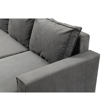 Coltar extensibil POR238, cu arcuri si lada depozitare, colt interschimbabil, gri, 238x150x90 cm [4]