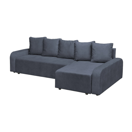 Coltar extensibil RIO, cu arcuri si lada depozitare, colt interschimbabil, albastru petrol, 235x140x83 cm [1]