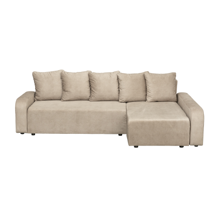 Coltare Moderne - Coltar extensibil RIO, cu arcuri si lada depozitare, colt interschimbabil, bej, 235x140x83 cm